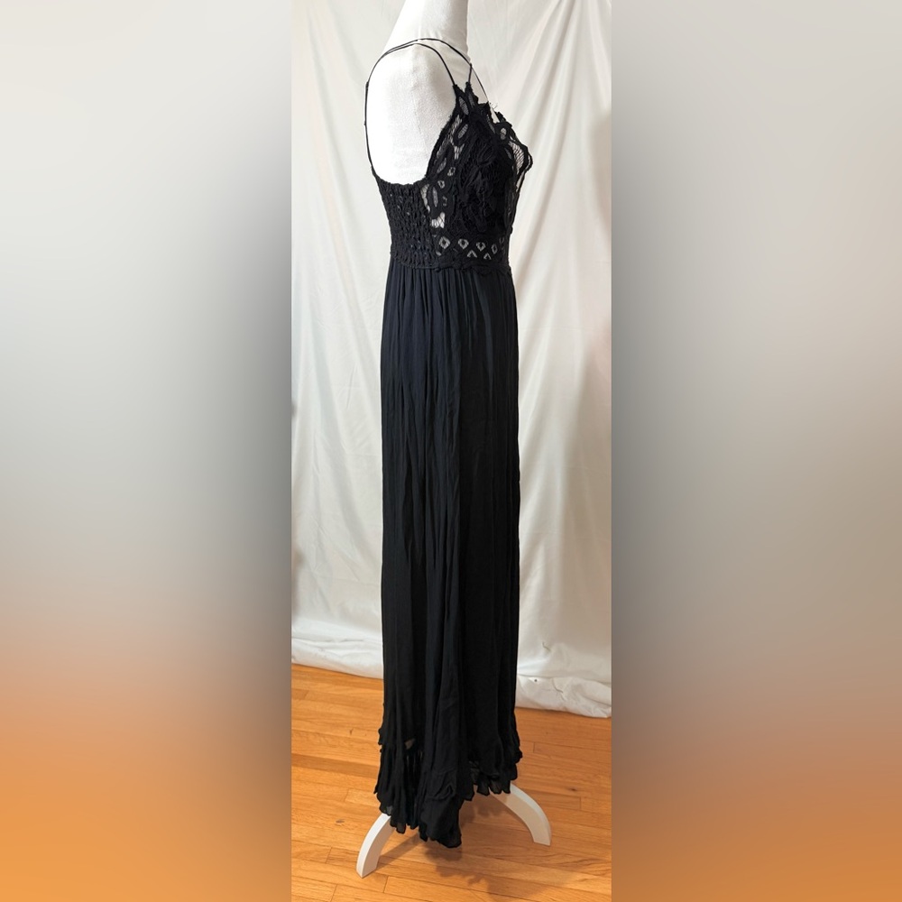 Free People Adella Maxi Slipdress With Sheer Lace Bodice And A Ruffled Skirt - Picture 7 of 13